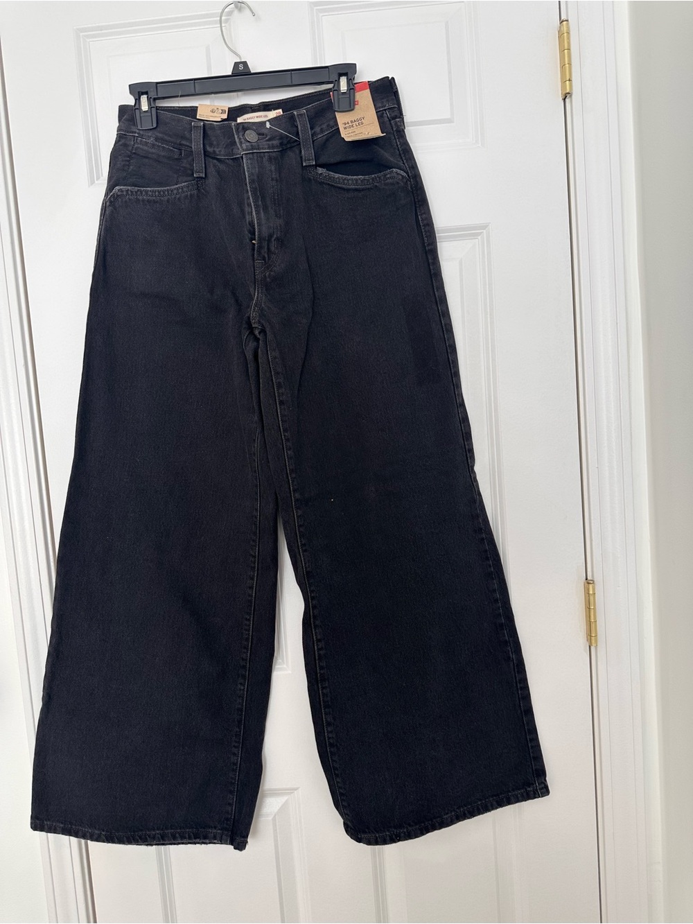 Levi's 94 Baggy Wide Leg Jeans in black, size 28